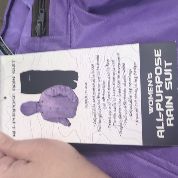 Frogg Toggs Women's Purple and Black Rain Suit - Picture 3 of 4